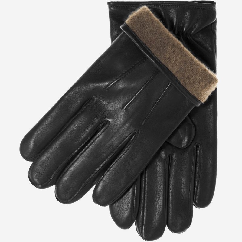 Classic Italian lambskin leather gloves with cashmere lining & touchscreen (4)