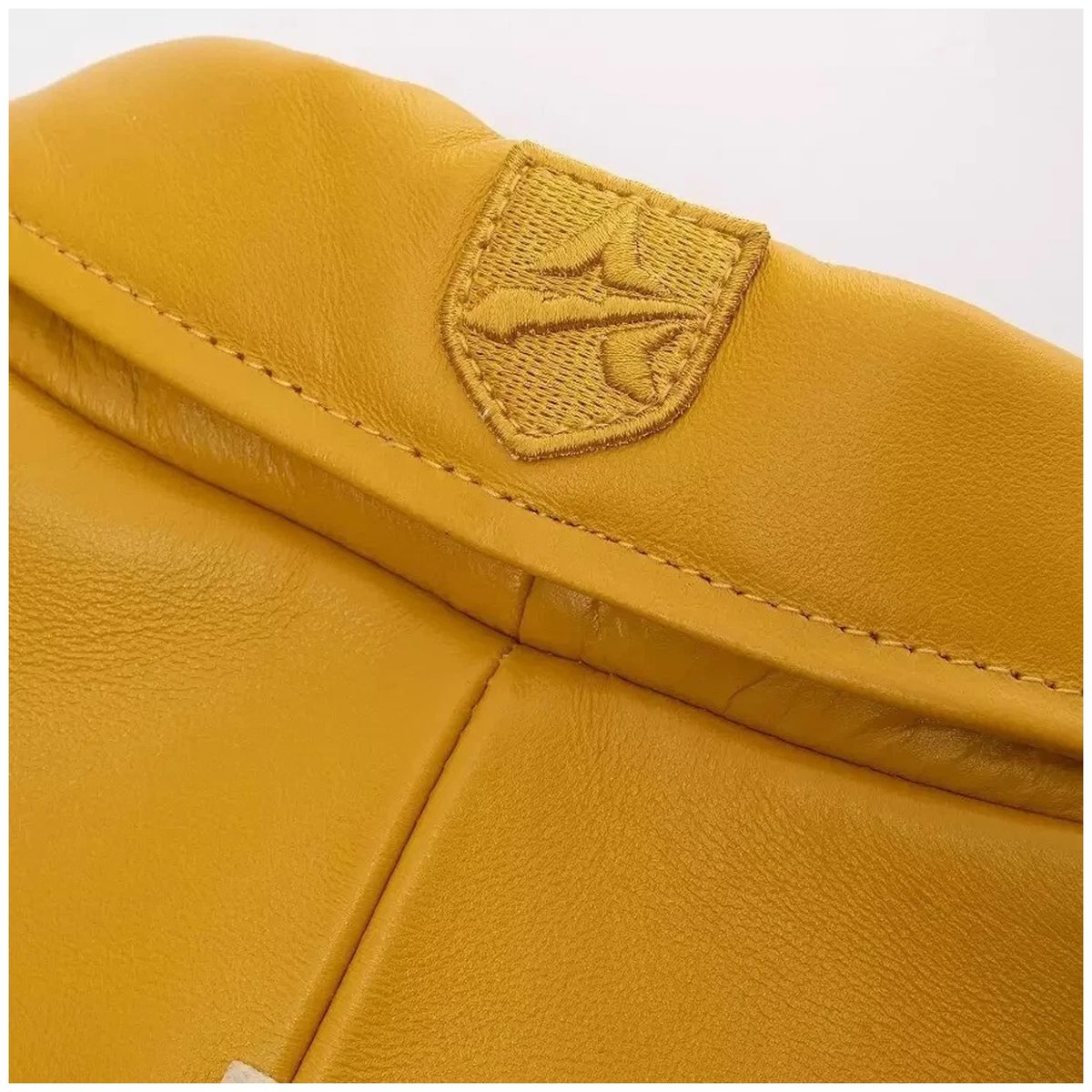 Men’s Timberland x Avirex Yellow Bomber Jacket  American Flight Aviator Leather Jacket Varsity Streetwear Jacket (2)