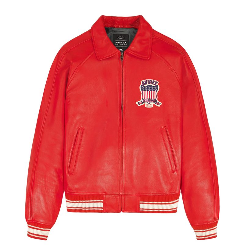Men’s Icon SALVAGE RED Leather Bomber Jacket  American Flight Aviator Varsity Jacket Vintage Style Real Leather Jacket (7)