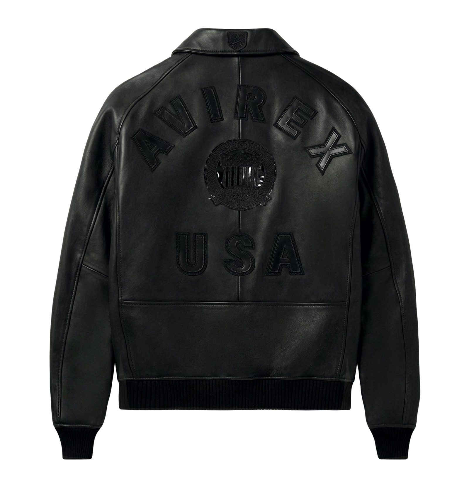 Men's Leather icon TRIPLE BLACK Bomber Jacket (6)
