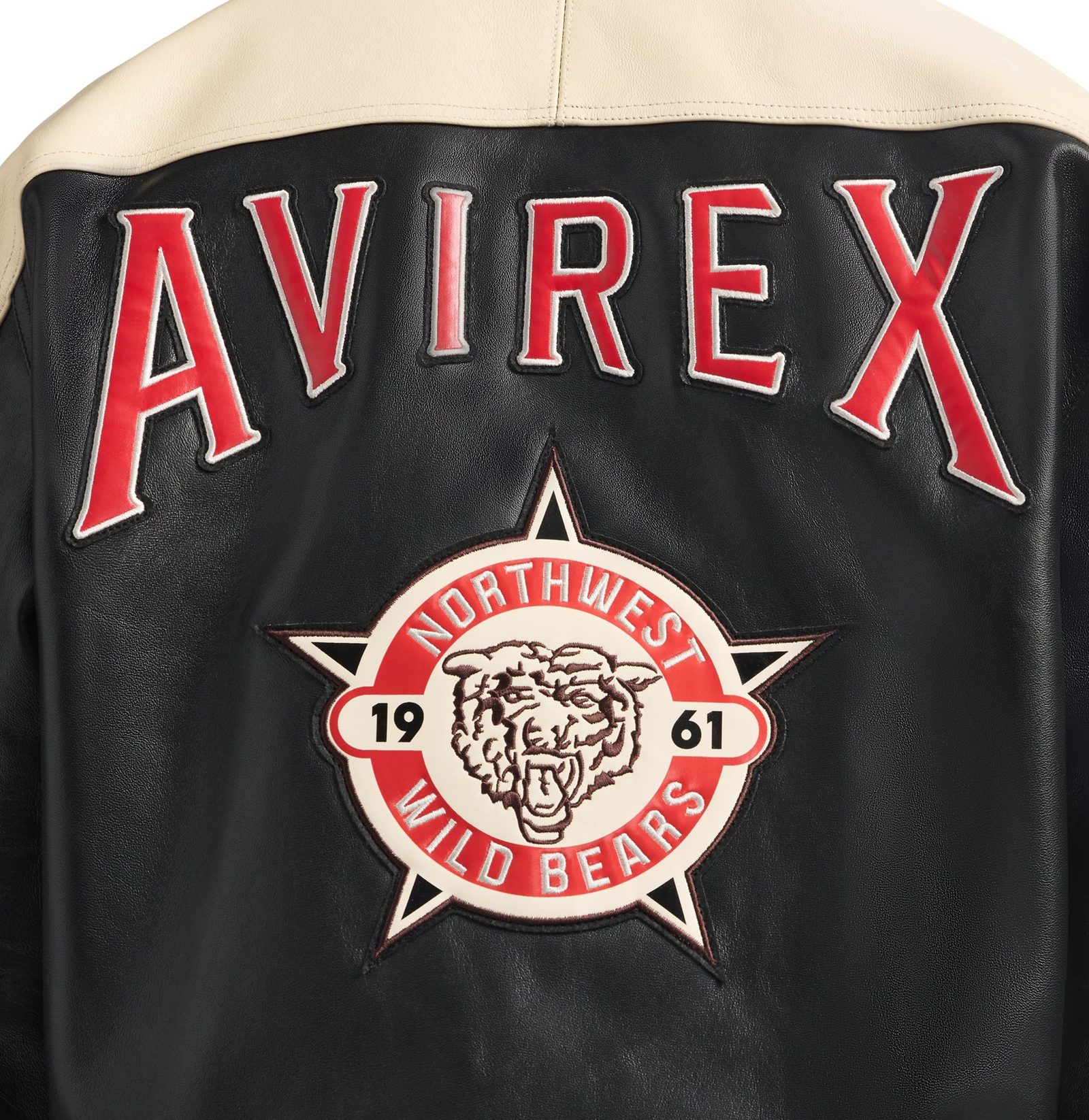 Men's Leather NORTHWEST WILD BEARS Bomber Jacket (1)