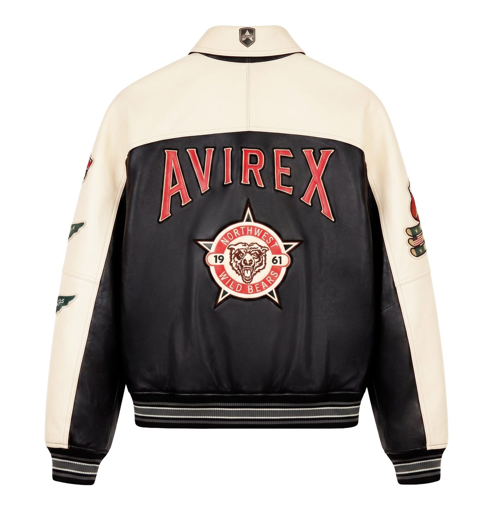 Men's Leather NORTHWEST WILD BEARS Bomber Jacket (6)