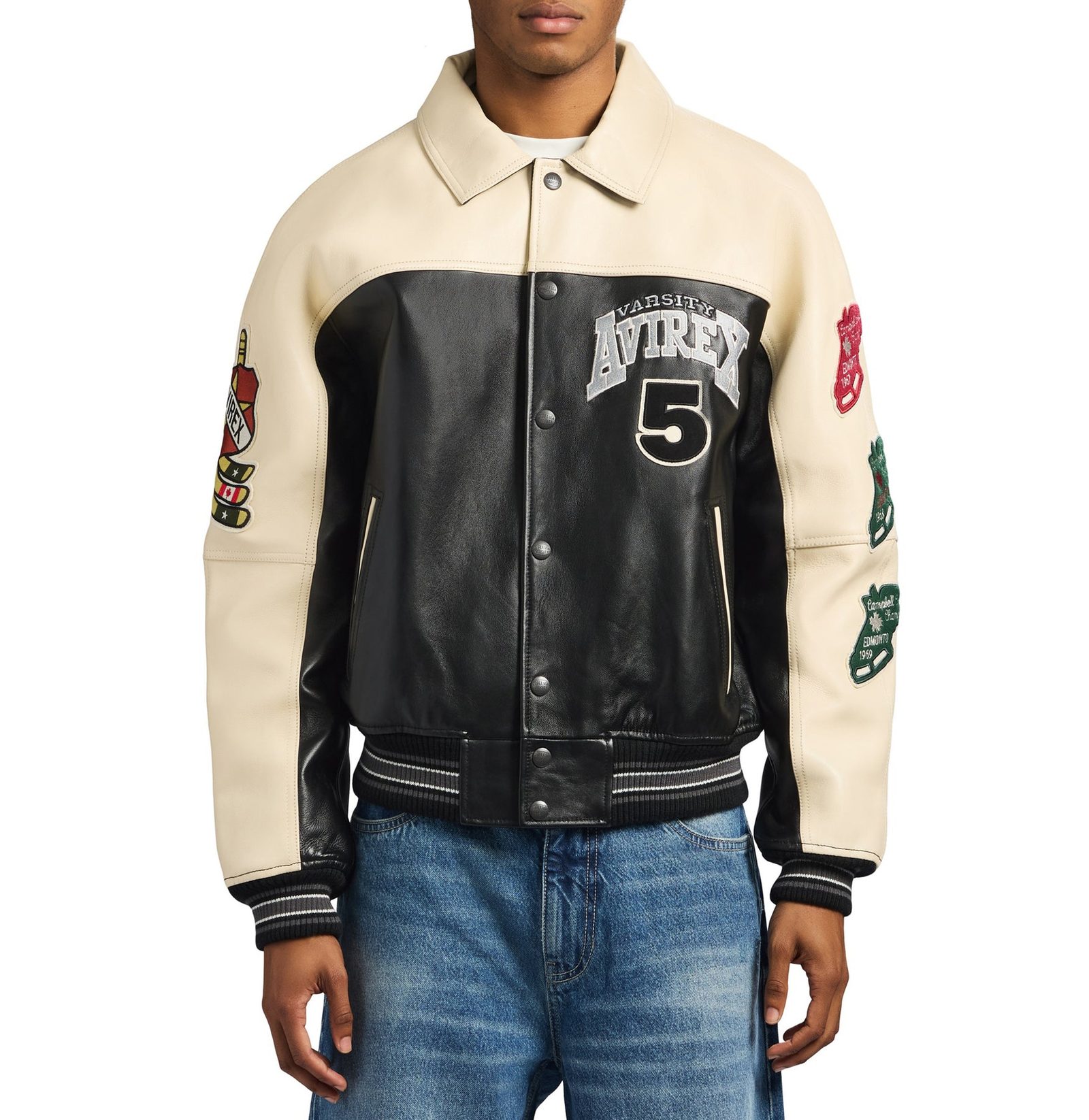 Men's Leather NORTHWEST WILD BEARS Bomber Jacket (5)