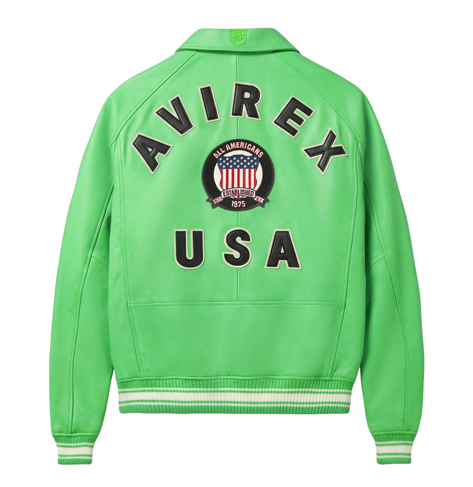 Men's Leather icon LIME GREEN Bomber Jacket (6)