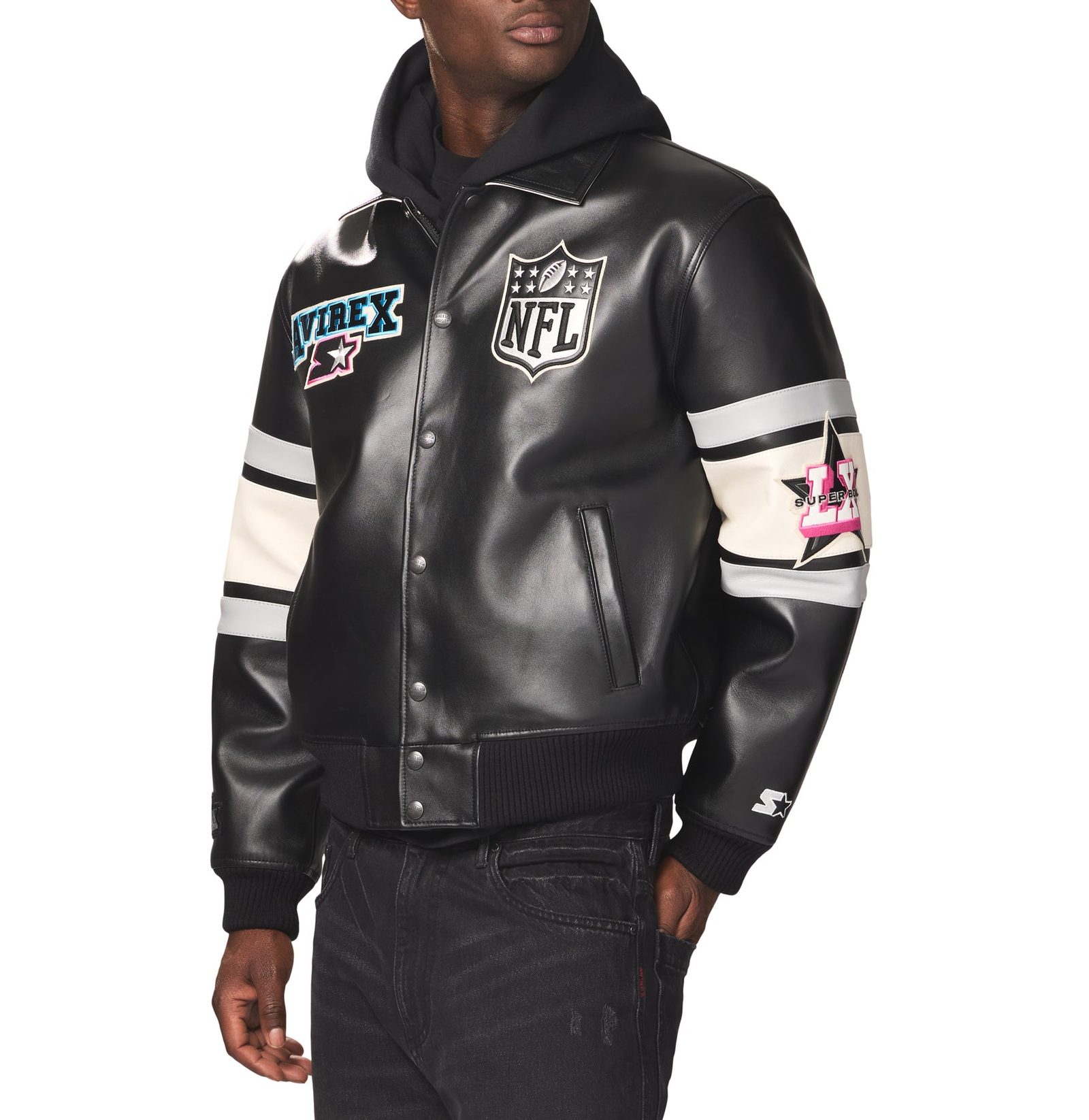 AVIREX X STARTER SUPER BOWL LX LEATHER JACKET (4)