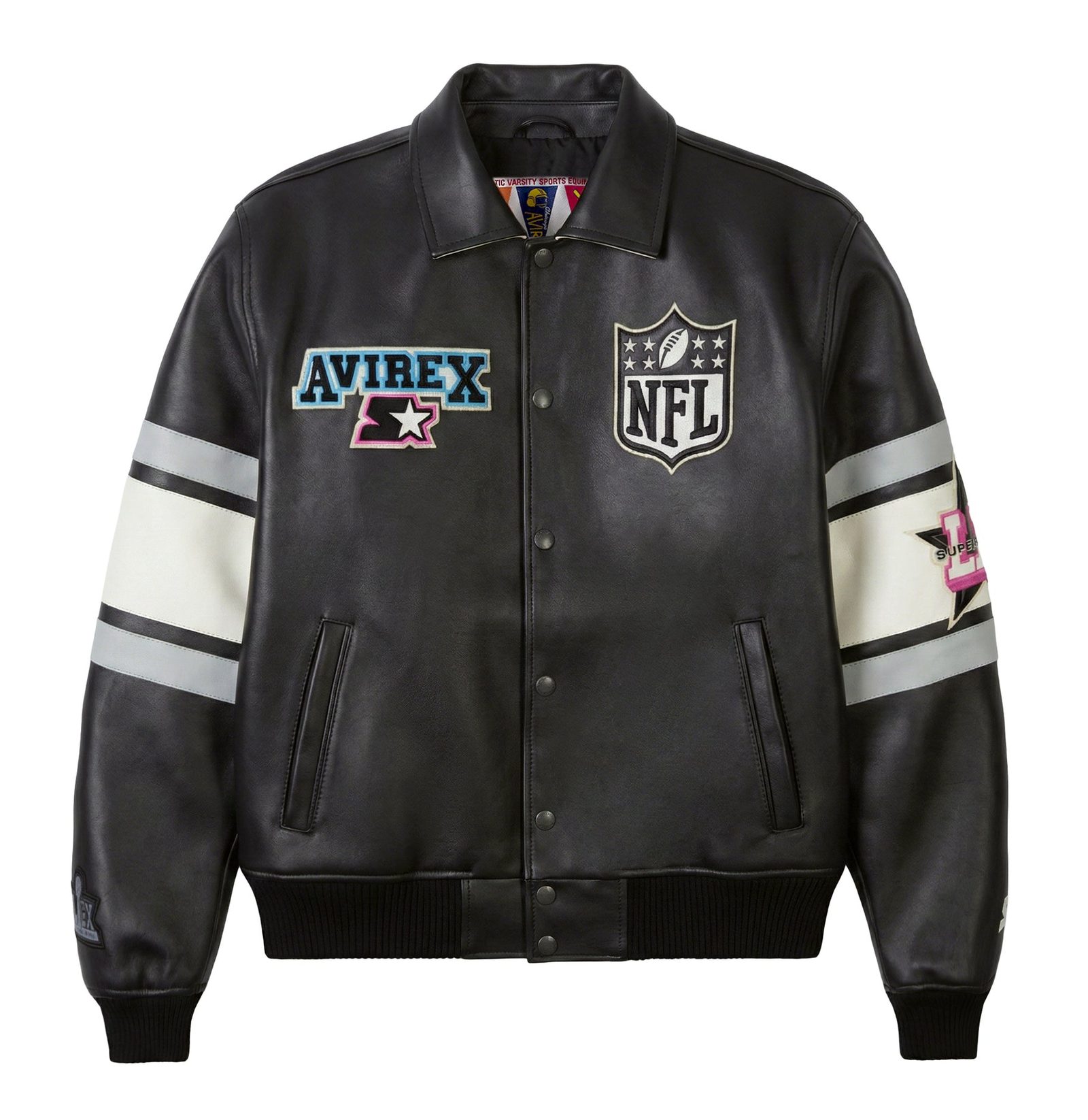 AVIREX X STARTER SUPER BOWL LX LEATHER JACKET (7)