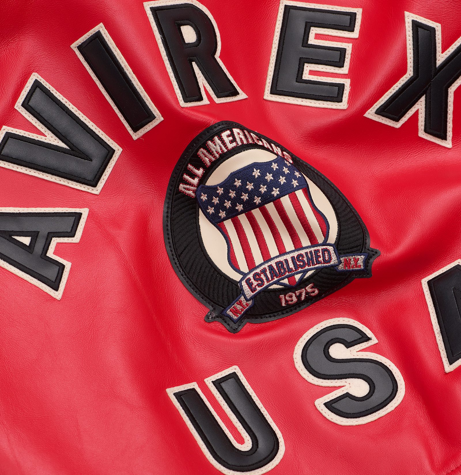 Women's Avirex SALVAGE RED icon jacket (1)