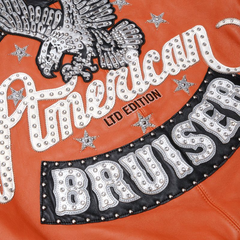 Pelle Pelle Women's American Bruiser Orange Jacket | Leather Jacket (2)