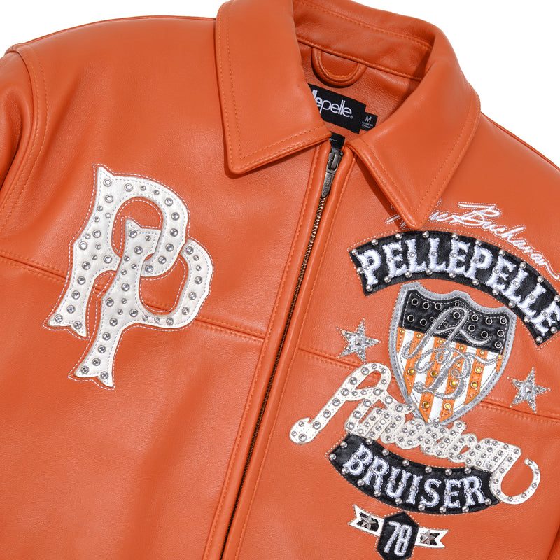 Pelle Pelle Women's American Bruiser Orange Jacket | Leather Jacket (5)