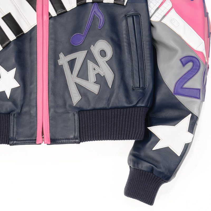 Women's Pelle Pelle HipHop Pink Crop Leather Jacket  (4)