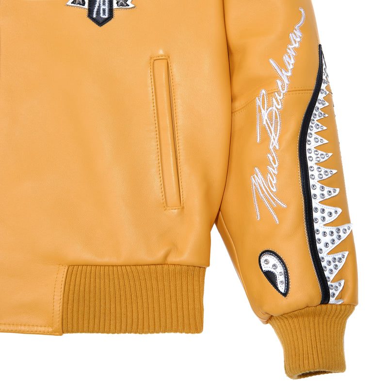 Women's Pelle Pelle American Bruiser Yellow Leather Jacket (2)