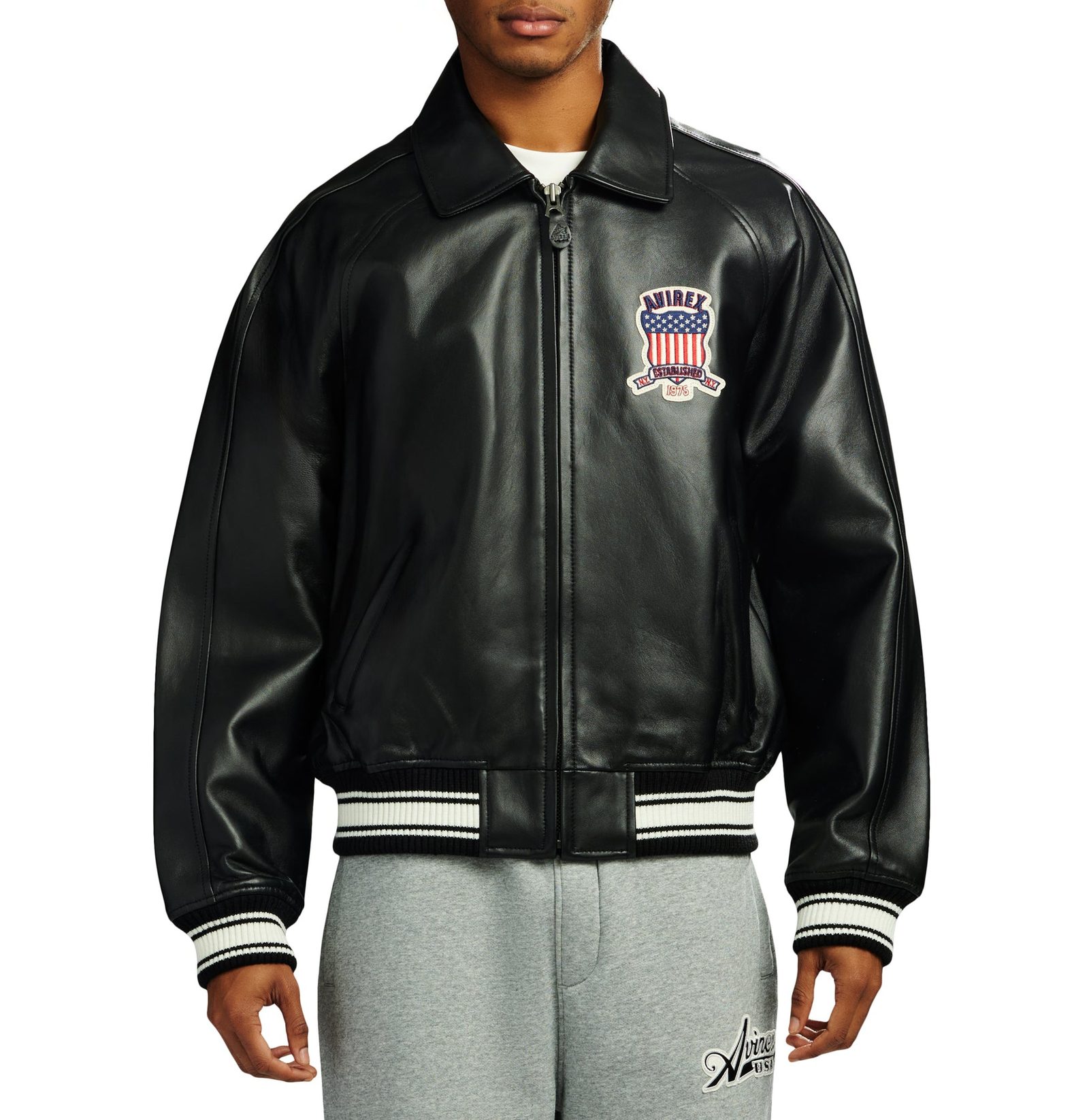 AVIREX BLACK ICON JACKET (6)